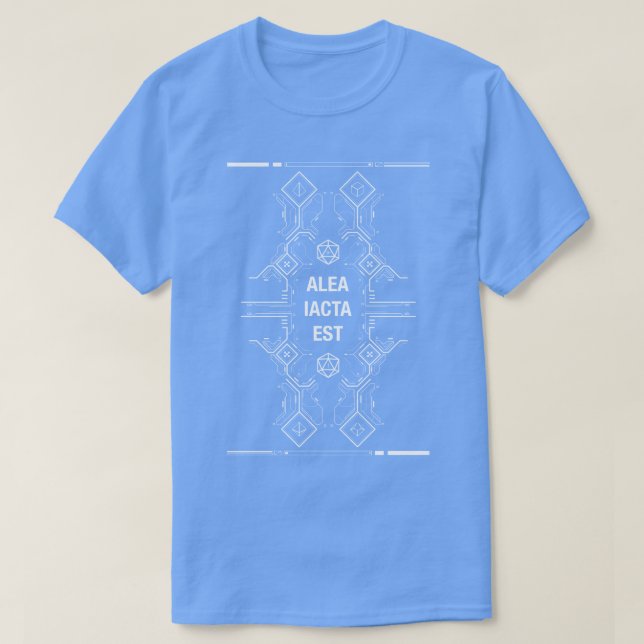Futuristiska Alea Iacta Est Die har varit nedlagd T Shirt (Design framsida)