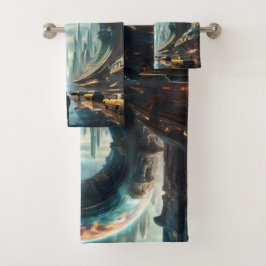 Futuristiska Alien Planet Portal med Magic Grind