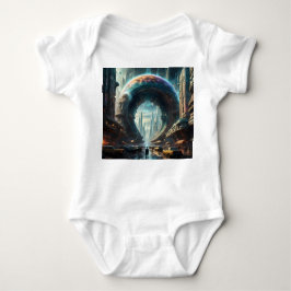 Futuristiska Alien Planet Portal med Magic Grind T Shirt