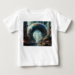 Futuristiska Alien Planet Portal med Magic Grind T Shirt