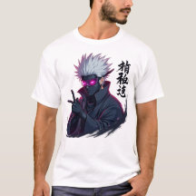 Futuristiska Anime Ninja med Glowing Cyber Visor