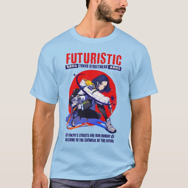Futuristiska | Animering | Avslappnad T-Shirt (Framsida)