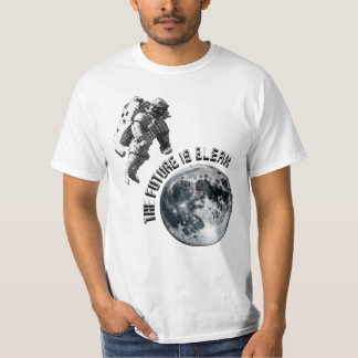 Futuristiska Astronaut | Framtiden är knapp T Shirt