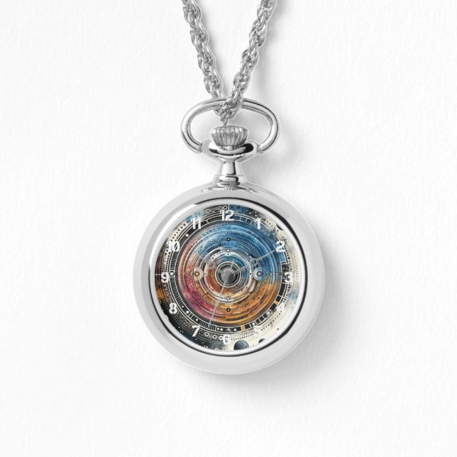 Futuristiska Batik Cosmic Art - rymddesign Armbandsur (Framsida)