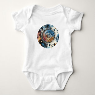 Futuristiska Batik Cosmic Art - rymddesign T Shirt