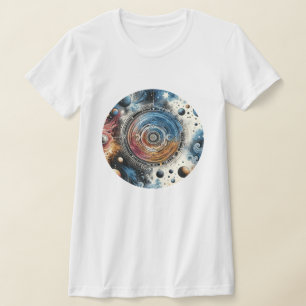 Futuristiska Batik Cosmic Art - rymddesign T Shirt