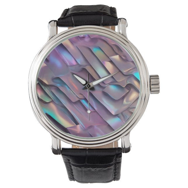 Futuristiska-bestrålning/abstrakt-holografi Armbandsur (Framsida)