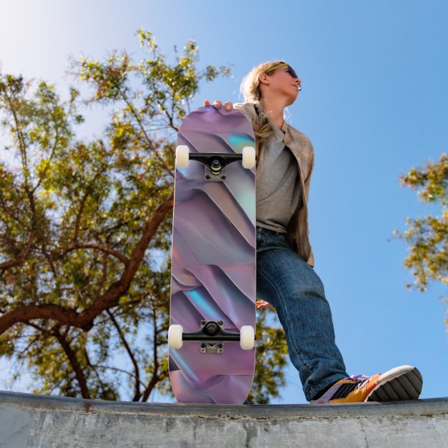 Futuristiska-bestrålning/abstrakt-holografi Mini Skateboard Bräda 18,5 Cm (Utomhus 1)