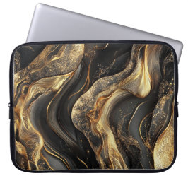 Futuristiska Black Cosmic Laptop Bag med Galaxy Ar Laptop Fodral