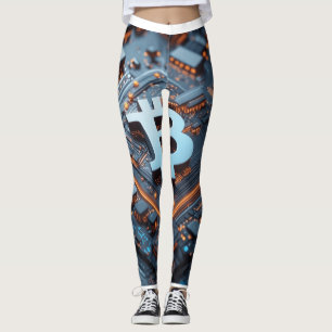 Futuristiska Blockchain Network: A Digital Webben  Leggings