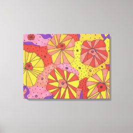 Futuristiska Blommigt Garden Abstrakt Canvas Art S