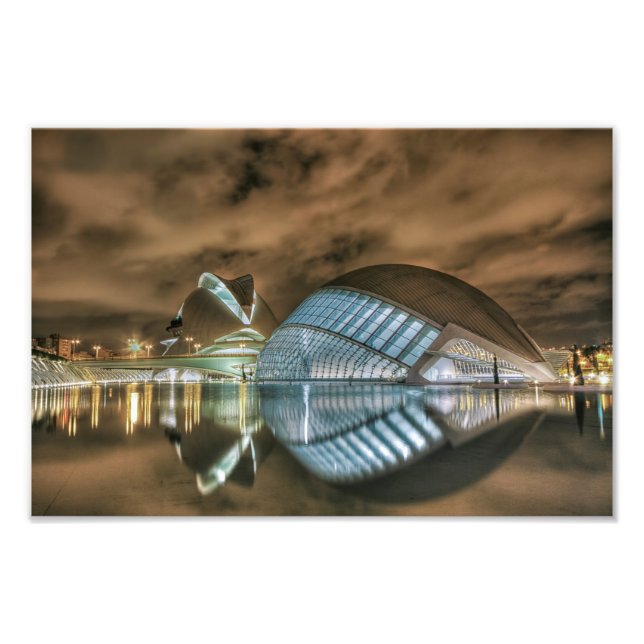Futuristiska byggnad i Valencia, Spanien Fototryck (Framsidan)