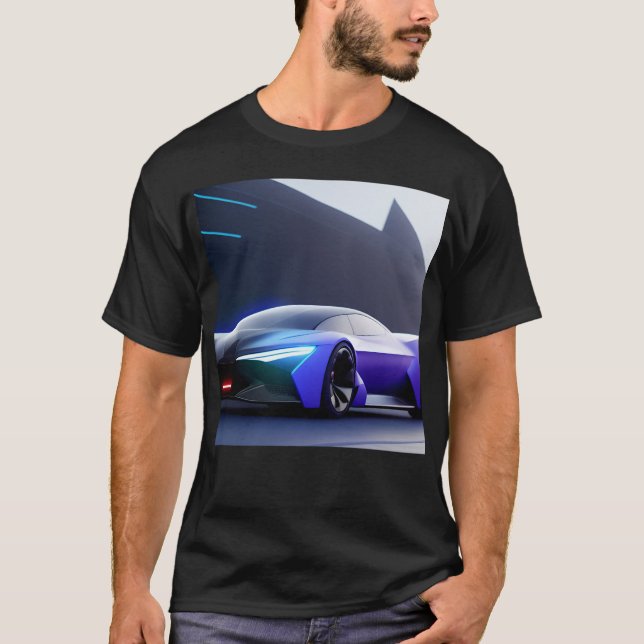 Futuristiska Cars 4 T Shirt (Framsida)