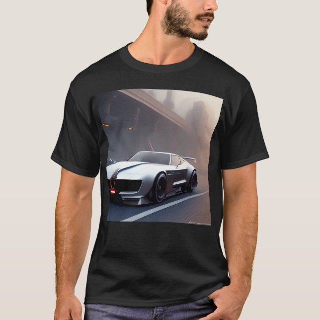 Futuristiska Cars 7 T Shirt (Framsida)