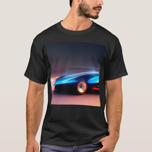 Futuristiska Cars 8 T Shirt (Framsida)