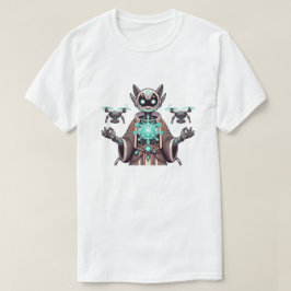 Futuristiska Cat Robot T-Shirt-design T Shirt