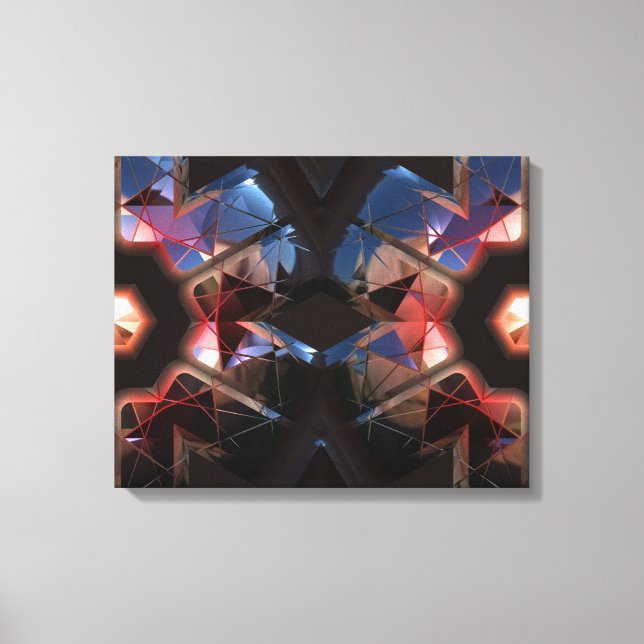 Futuristiska Chrystal X7-11 Wrapped Canvas (Framsida)