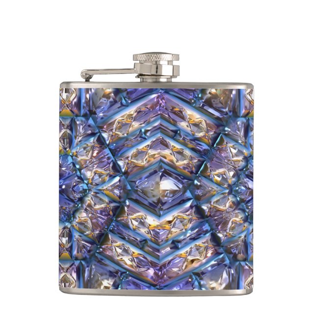Futuristiska Chrystal X7-12 Wrapped Flask Fickplunta (Framsidan)
