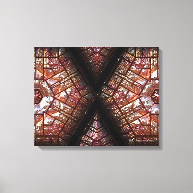 Futuristiska Chrystal X7-1 Wrapped Canvas (Framsida)