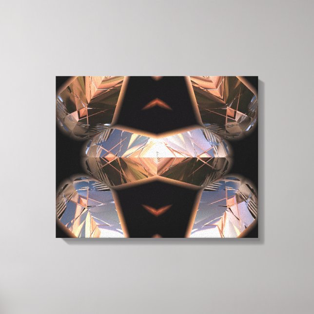 Futuristiska Chrystal X7-2 Wrapped Canvas (Framsida)