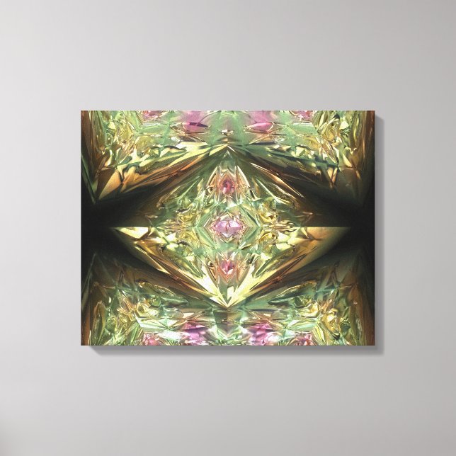 Futuristiska Chrystal X7-3 Wrapped Canvas (Framsida)