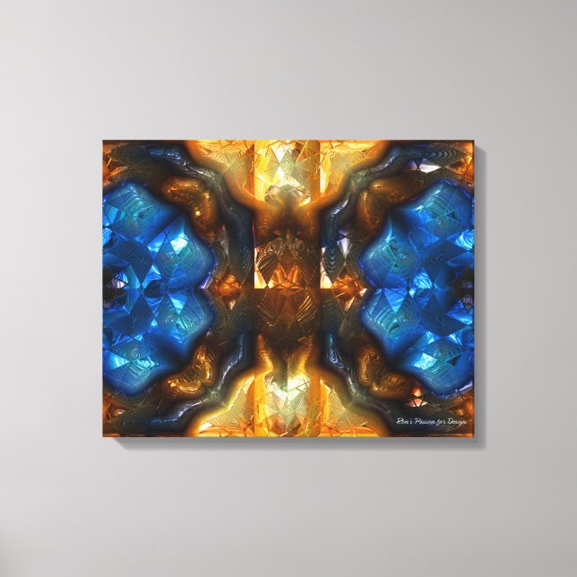 Futuristiska Chrystal X8-1 Wrapped Canvas (Framsida)