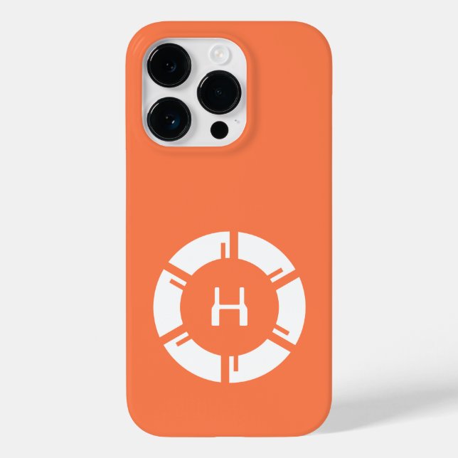 Futuristiska cirkel med sci-Fi Monogram-Orange (Baksida)
