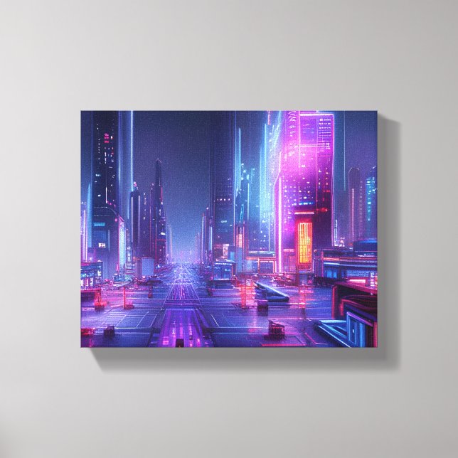 Futuristiska City Canvastryck (Framsida)