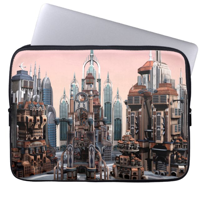 Futuristiska City Laptop Fodral (Framsidan)
