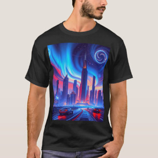 Futuristiska City Manar-Shirt T Shirt