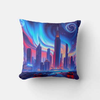 Futuristiska City Pillow Kudde