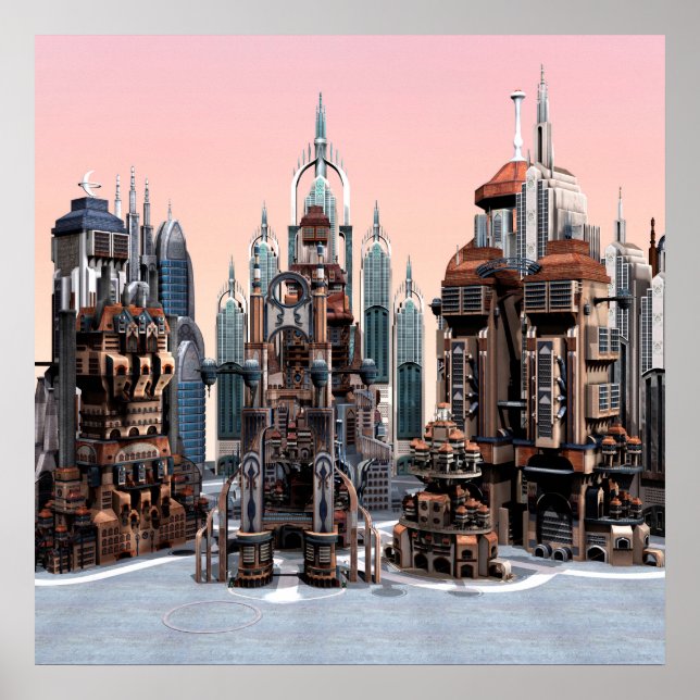 Futuristiska City Poster (Framsidan)
