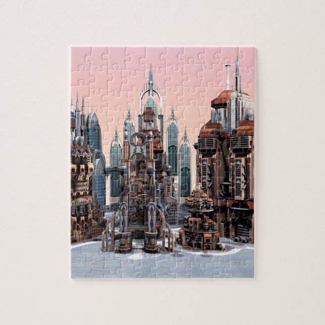Futuristiska City Pussel (Vertikal)