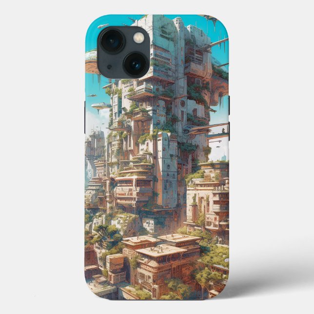 Futuristiska City Science fiction Art (Baksida)