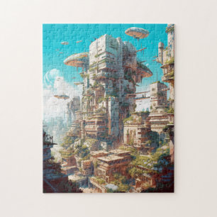 Futuristiska City Science fiction Art Pussel