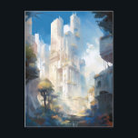 Futuristiska City Science fiction Art Vykort<br><div class="desc">Fantasy,  Sci-fi & Horror art av Lunarium.</div>