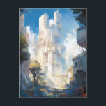 Futuristiska City Science fiction Art Vykort<br><div class="desc">Fantasy,  Sci-fi & Horror art av Lunarium.</div>