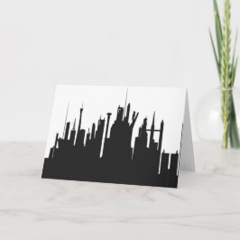 Futuristiska City Skyline Helgkort
