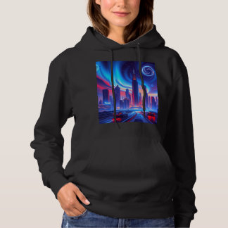 Futuristiska City Women's Hoodie T Shirt
