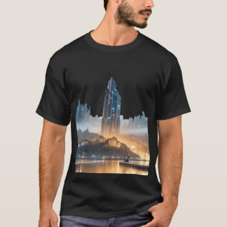 Futuristiska Cityscape T Shirt