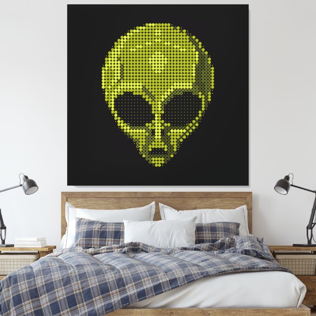Futuristiska & Cosmic Décor Canvastryck (Insitu (sovrum))