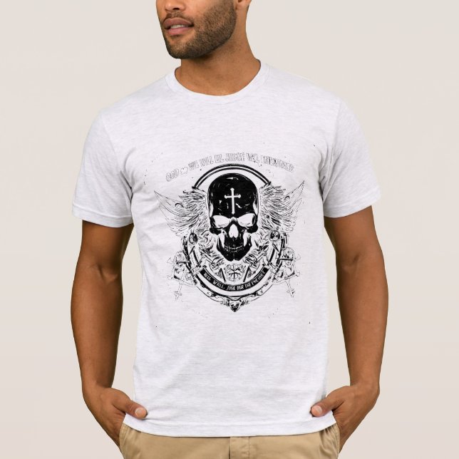 Futuristiska Cyber Skeleton T Shirt (Framsida)
