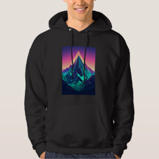 Futuristiska cyberberg med en snygg digital look hoodie