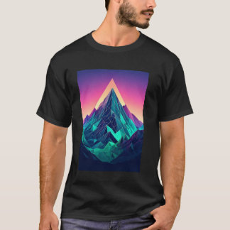 Futuristiska cyberberg med en snygg digital look t shirt