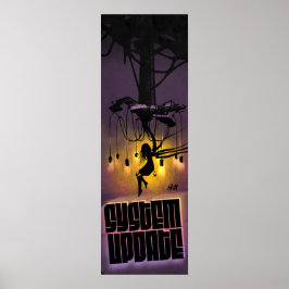 Futuristiska Cyberpunk Sci Fi Fantasy VR Artwork Poster