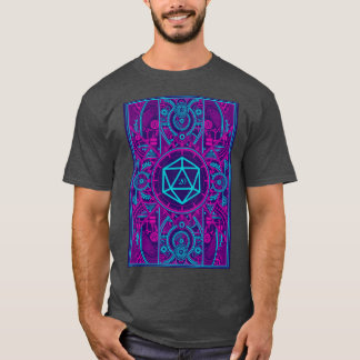 Futuristiska Cyberpunk Tabletop RPG D20 Dice T Shirt