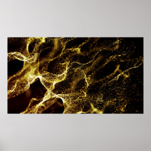 Futuristiska dockar mönster. Explosion av vriden v Poster