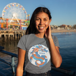 Futuristiska Dragon Emblem - 2024 Kinesiskt nyår T Shirt