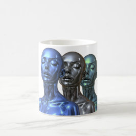 Futuristiska drottningar kaffemugg