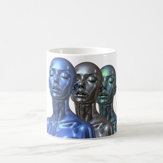 Futuristiska drottningar kaffemugg (Center)
